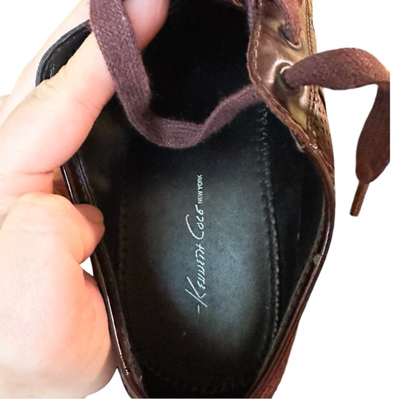 Kenneth Cole Leather Fashion Sneaker Maroon Men’s 8.5 - Picture 8 of 8